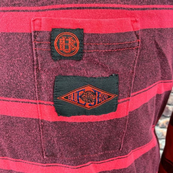 Unionbay Red Striped Skate Turtleneck Sweatshirt M - Picture 4 of 5